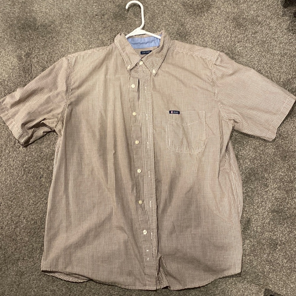 Chap’s Mens short sleeve casual shirt button up
